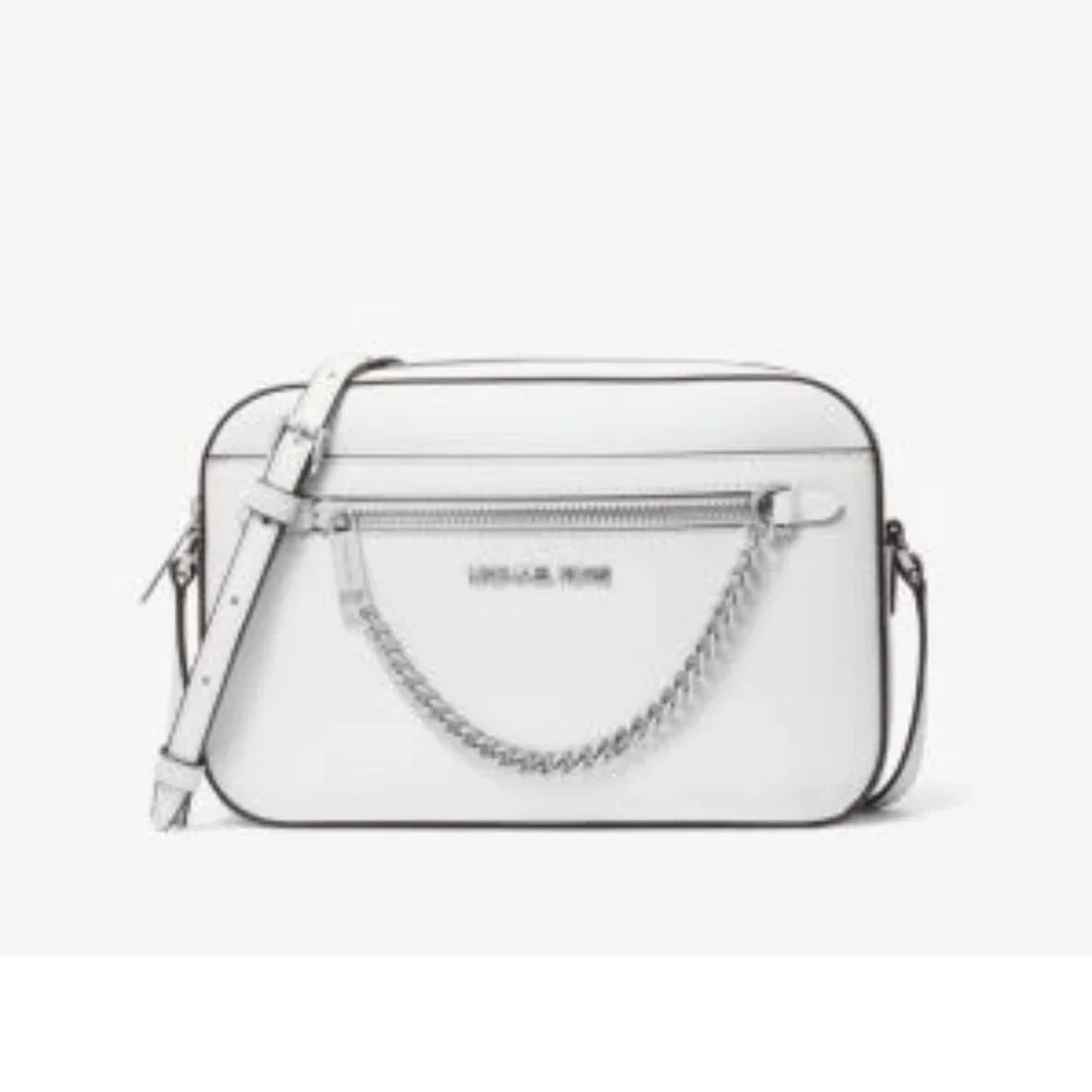 ❌SOLD❌NWT Michael Kors Jet Set Large Saffiano Leather Crossbody Bag - Picture 1 of 7